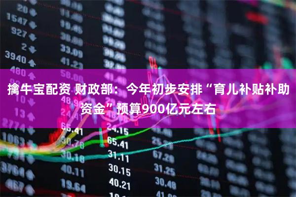 擒牛宝配资 财政部:今年初步安排“育儿补贴补助资金”预算900亿元左右